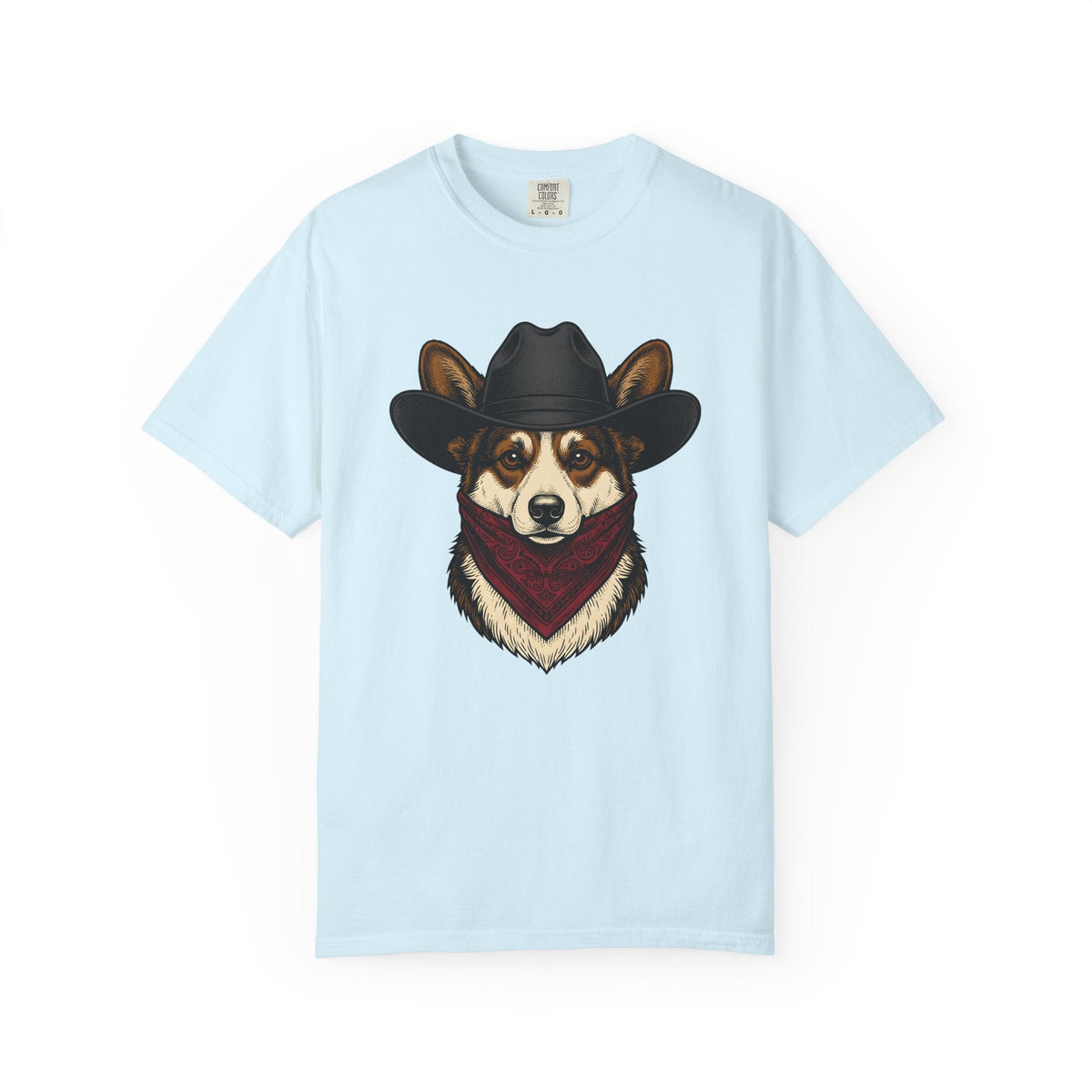 Corgi Cowboy Shirt Dog Western Unisex Gift Detailed Tee product image 2