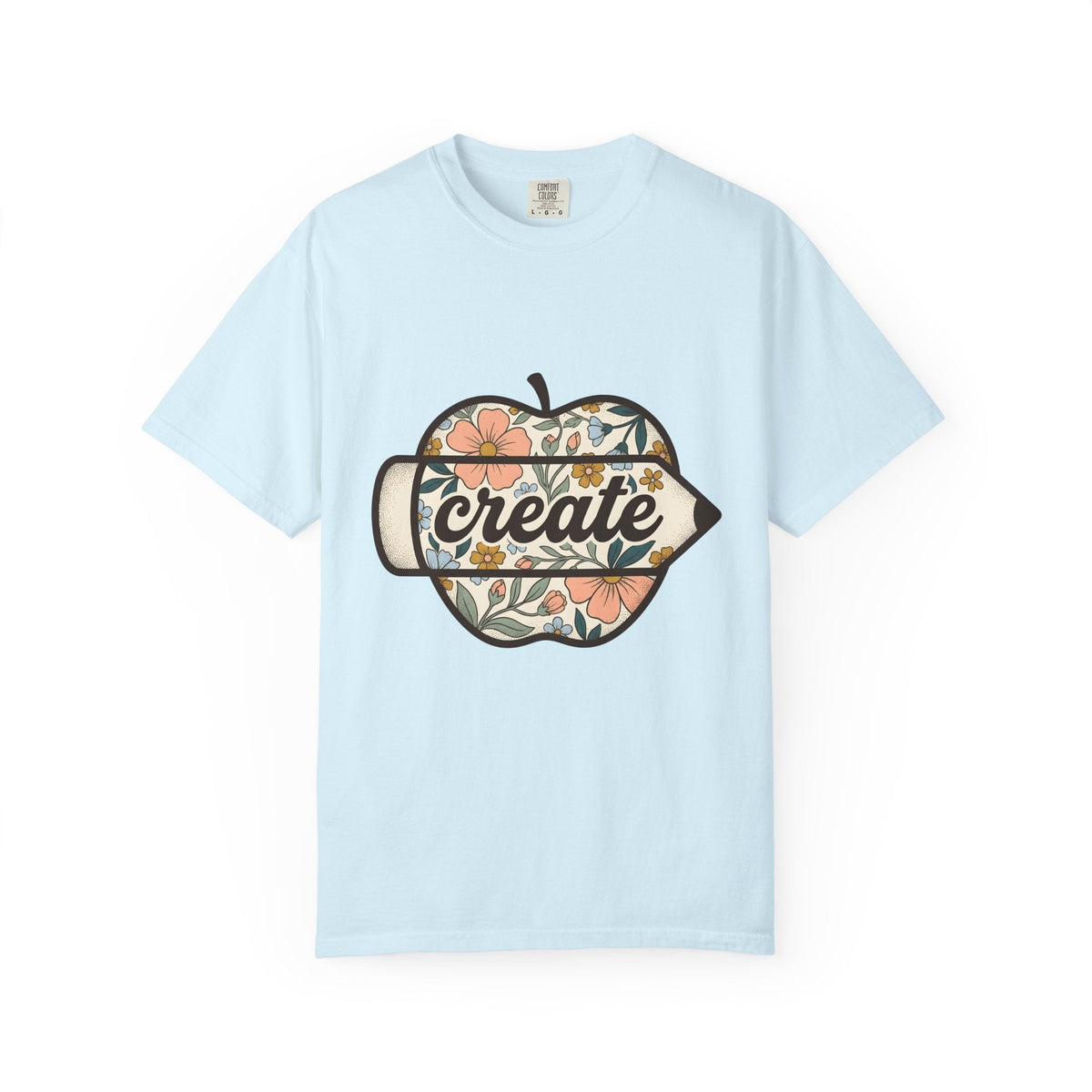 Flower Apple Pen Shirt Teachers School Unisex Gift Hippie product image 2