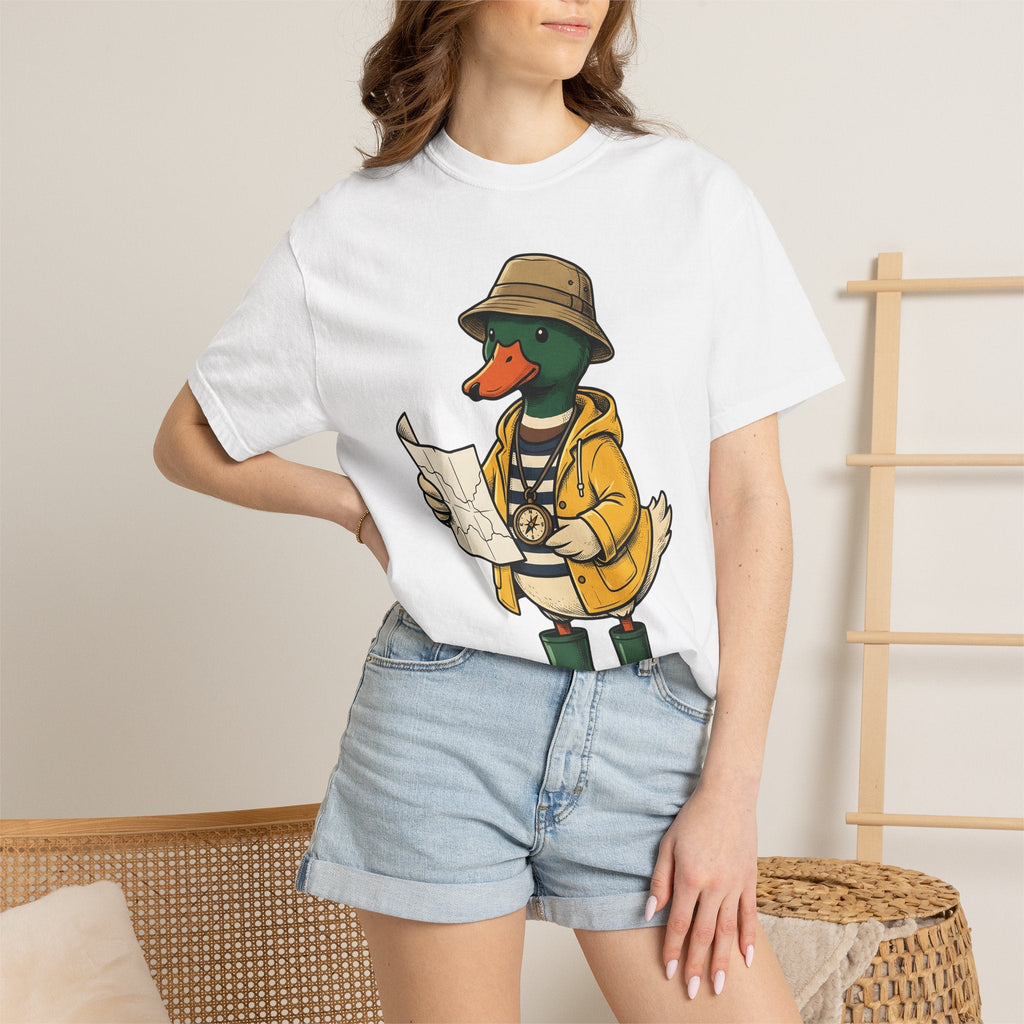 Duck Wanderer Shirt Cute Critter Unisex Gift Line Art Tee product image 6