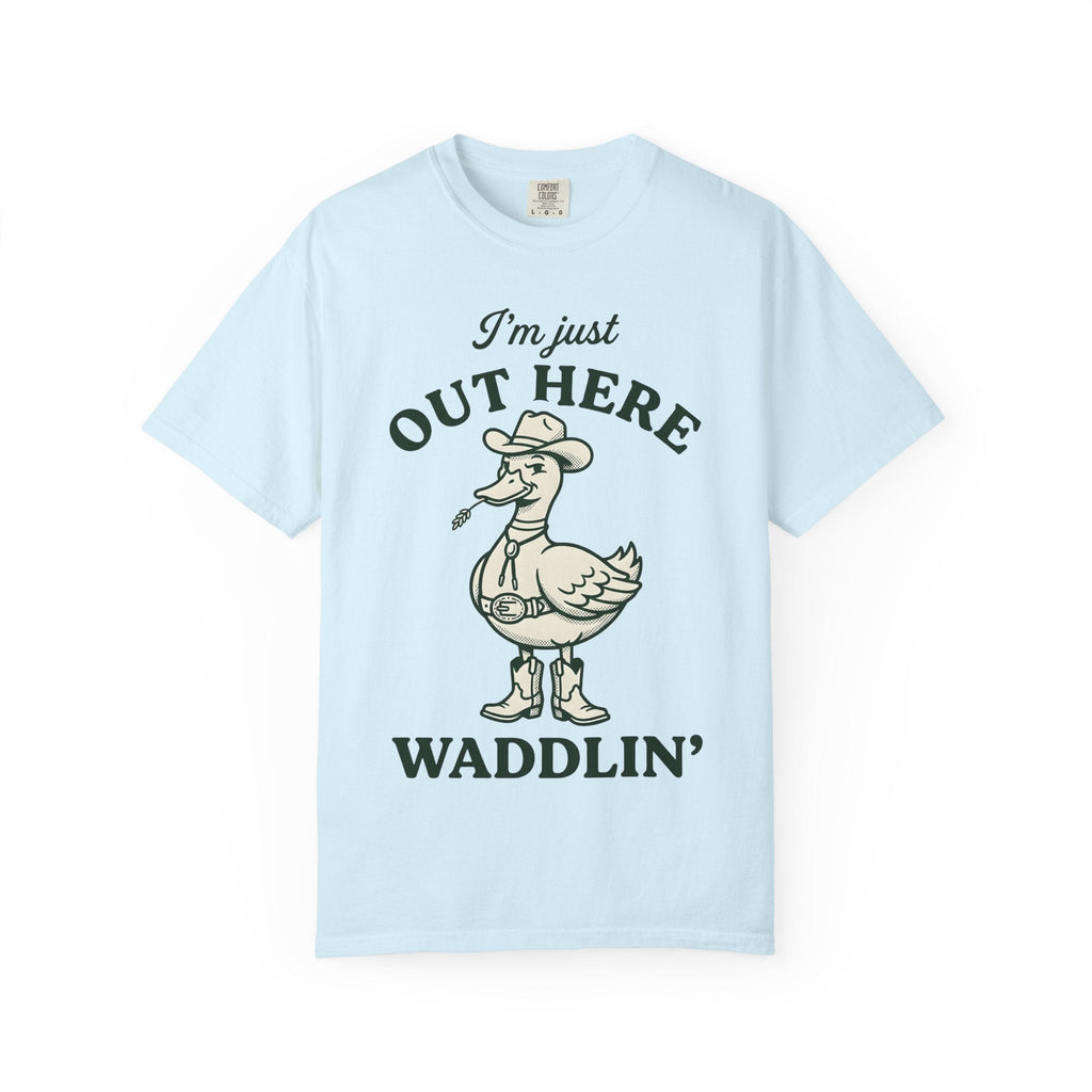 Western Duck Shirt Funny Wildlife Gift Women Comic Tee Duck T-Shirt Humor Fan Cartoon Tshirt Wildlife Graphic Retro Western Hat Tshirt