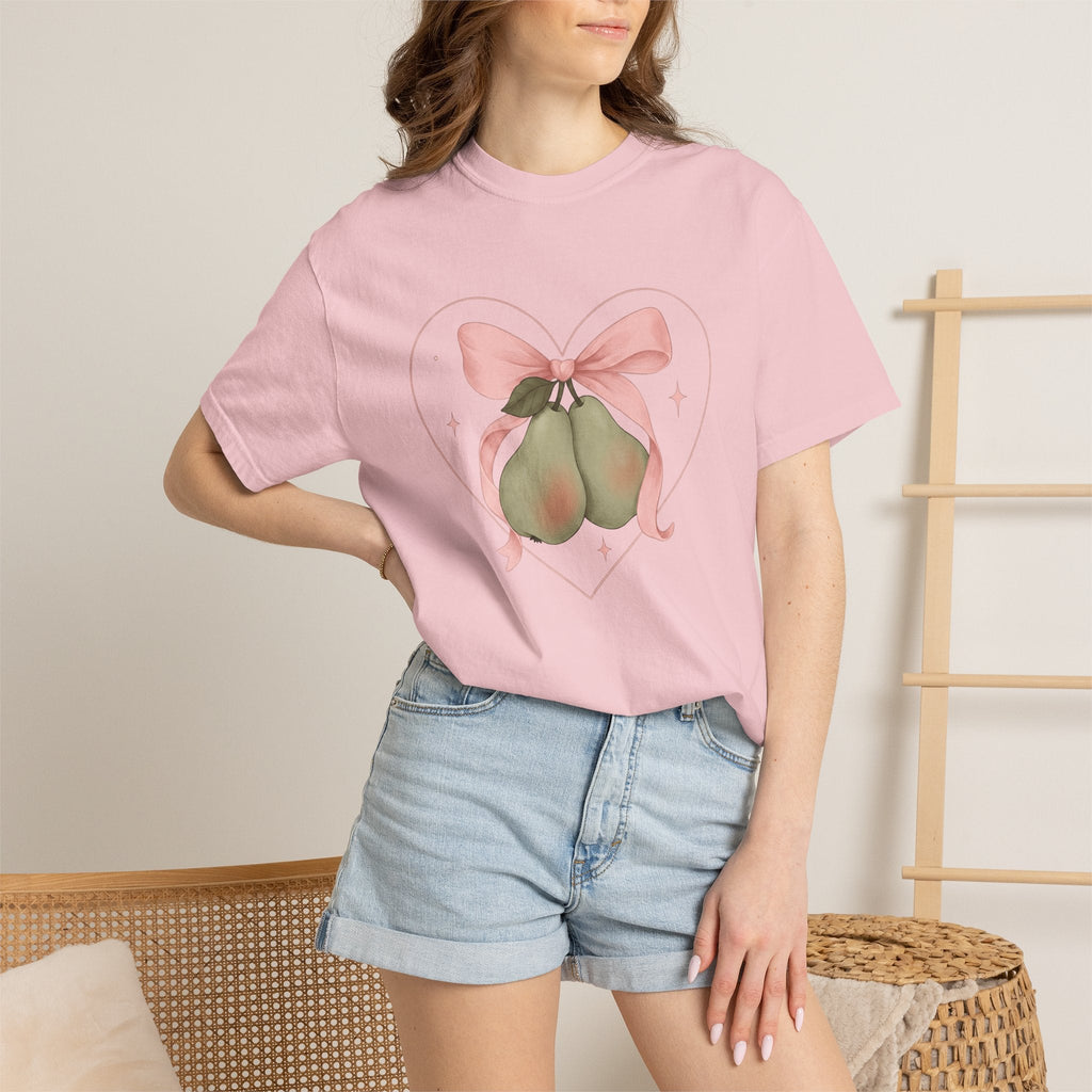 Pear Bow Shirt Cute Fruit Unisex Gift Kawaii Tee T-Shirt product image 12