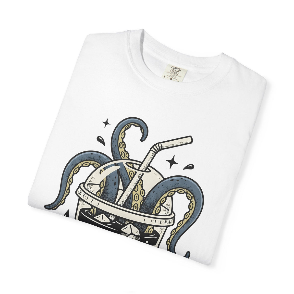 Octopus Cup Shirt Coffee Saltwater Unisex Gift Cartoon Tee Mug T-Shirt Coffee