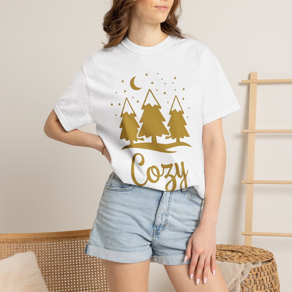 Fir Forest Shirt Christmas Cold Unisex Gift Basic Tee Pine product image 6
