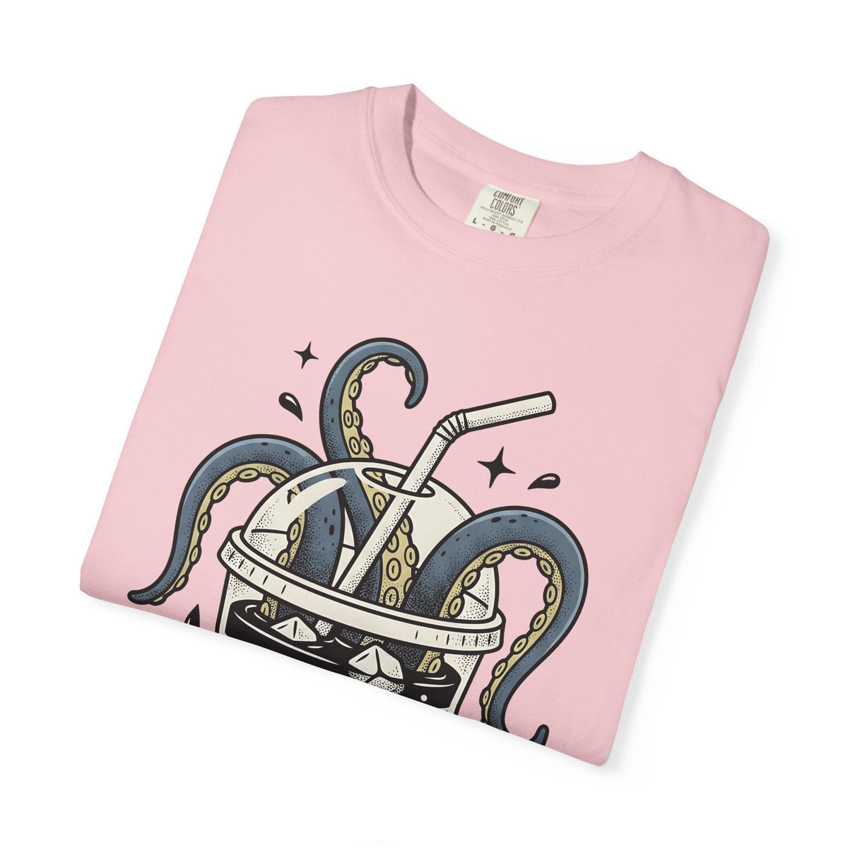 Octopus Cup Shirt Coffee Saltwater Unisex Gift Cartoon Tee Mug T-Shirt Coffee