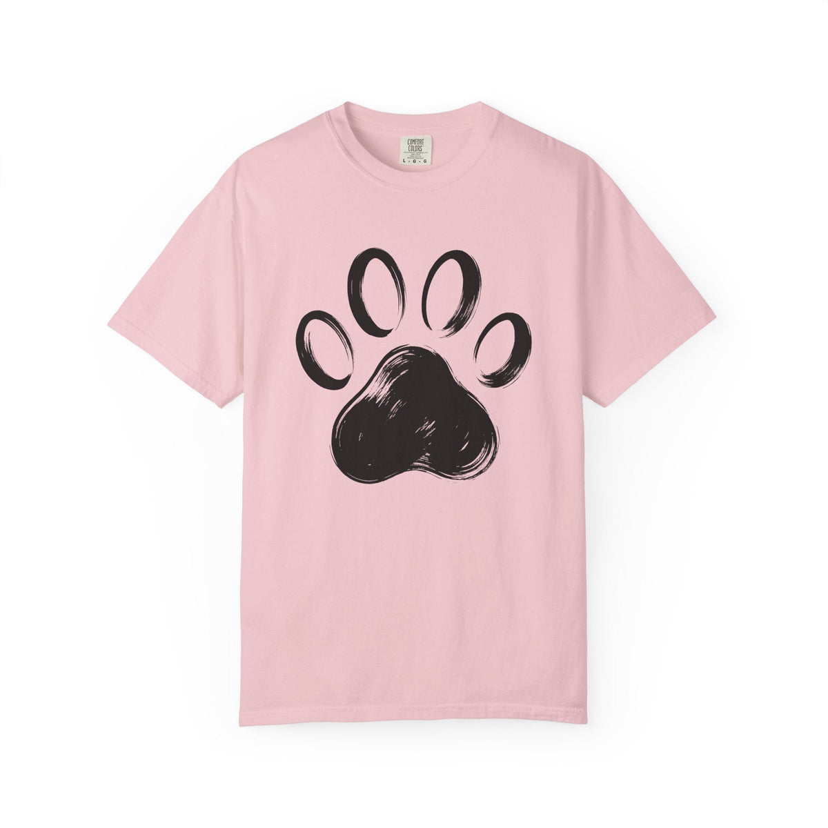 Paw Print Shirt Cat Critter Gift Women Plain Tee Footprint product image 3