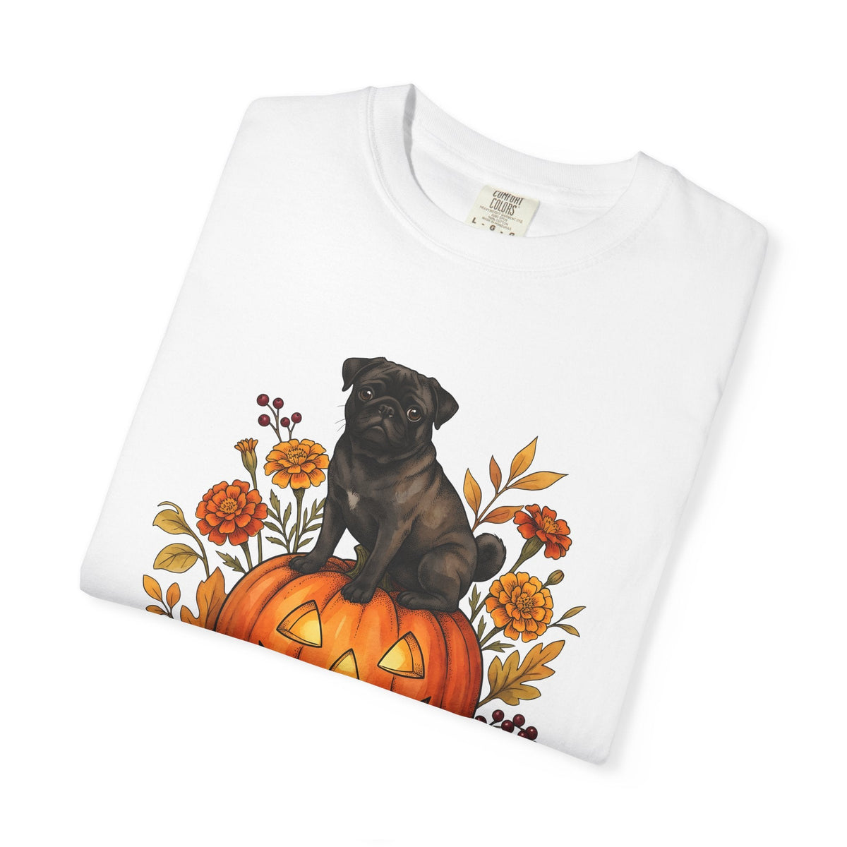 Pug Pumpkin Shirt Halloween Canine Fan Unisex Gift Old product image 6