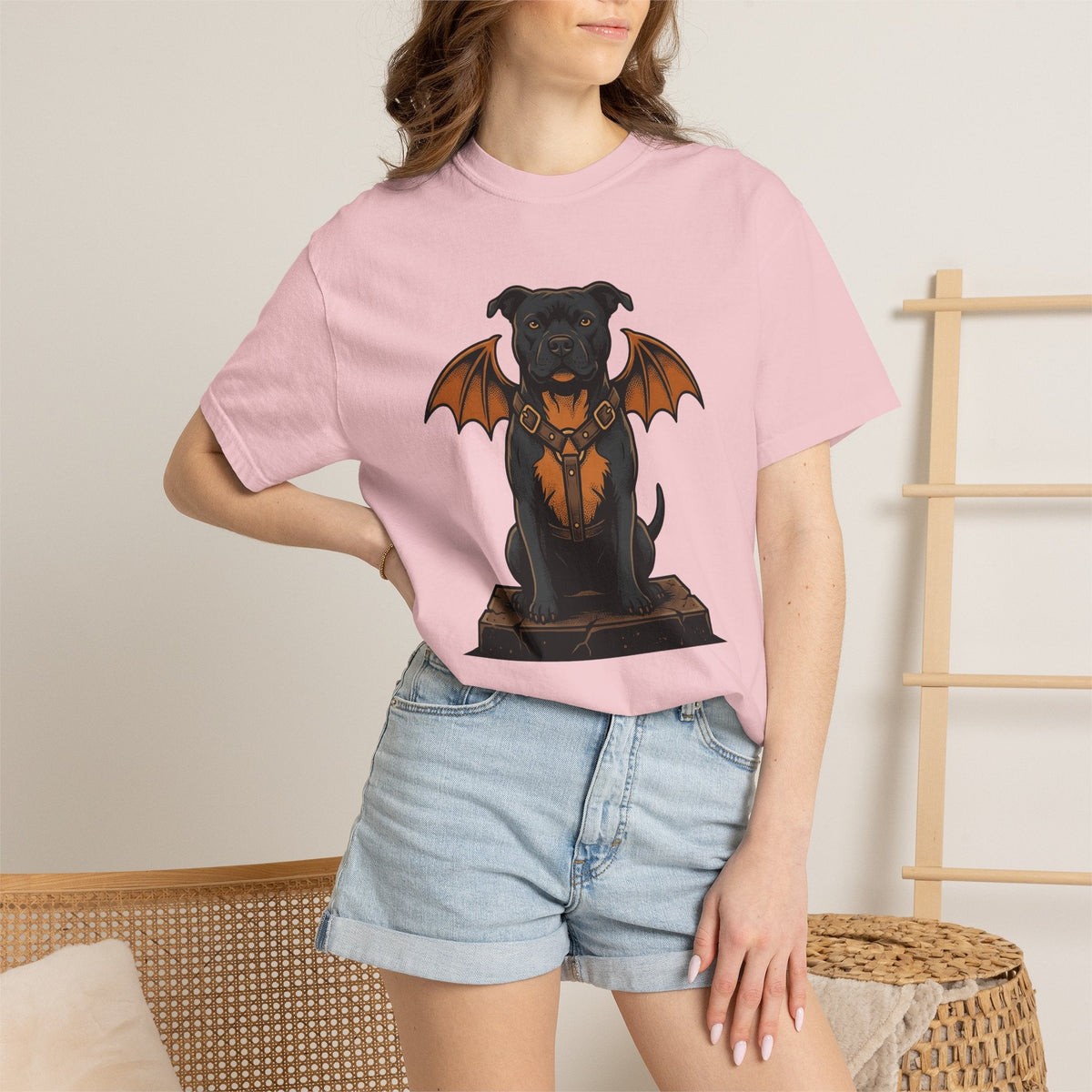 Pitbull Bat Wings Shirt Halloween Puppy Unisex Gift Sketch product image 12