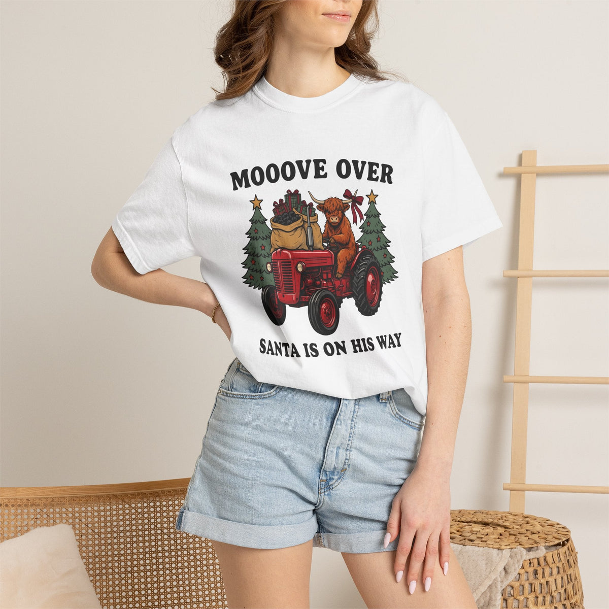 Highland Cattle Tractor Shirt Christmas Ranch Unisex Gift product image 6