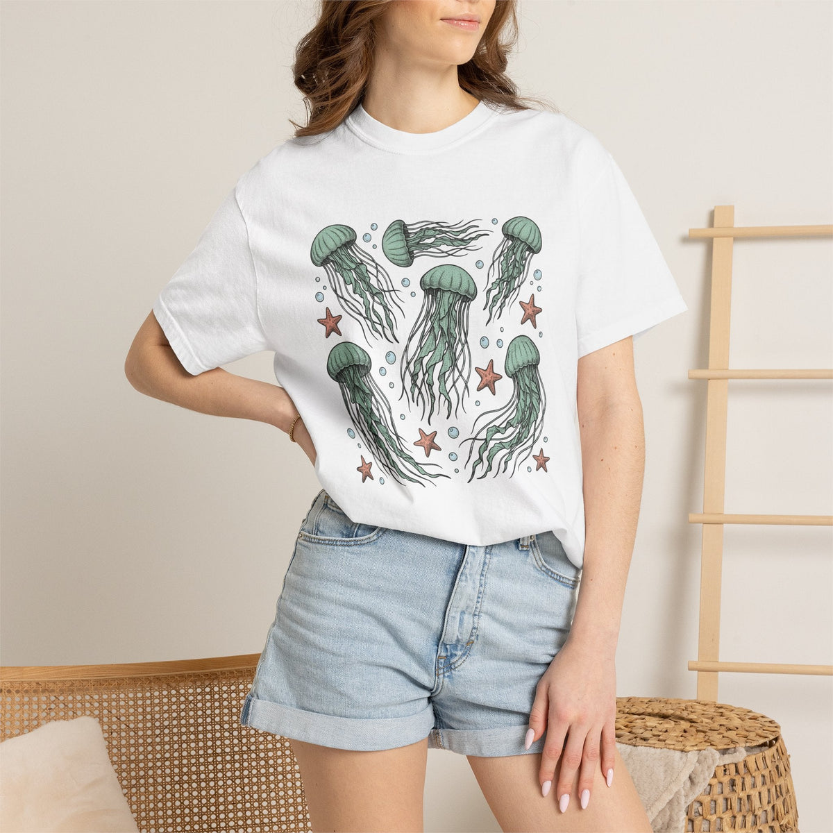 Jellyfish Motif Shirt Ocean Environment Unisex Gift Cartoon product image 6