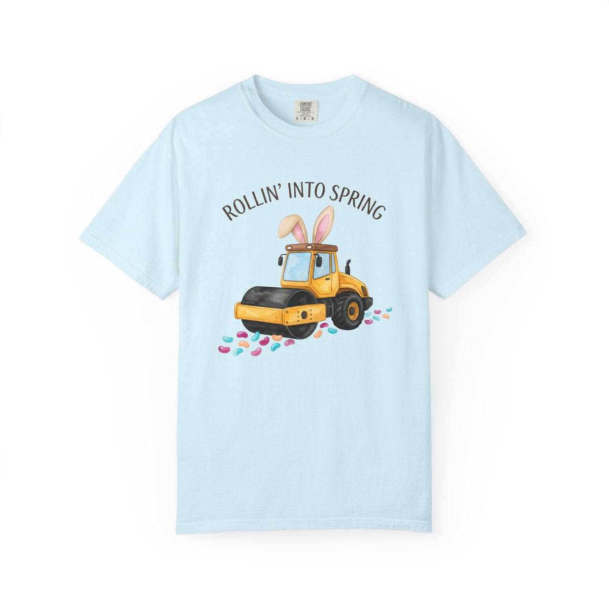 Steamroller Bunny Ears Shirt Easter Construction Unisex product image 2