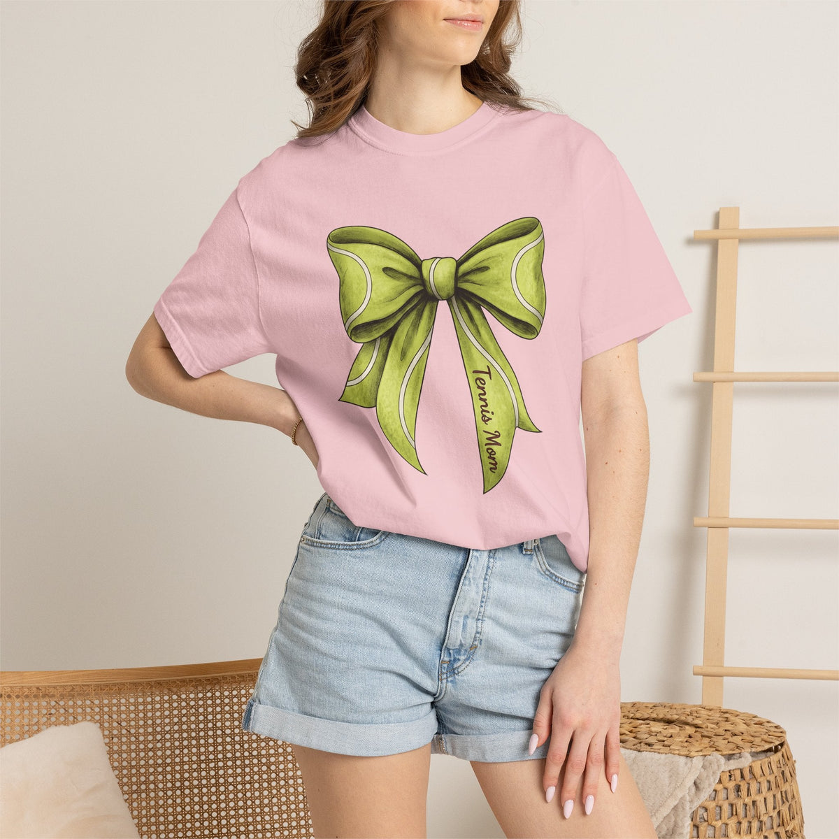 Tennis Bow Shirt Mom Fitness Gift for Women Vintage Tee product image 12