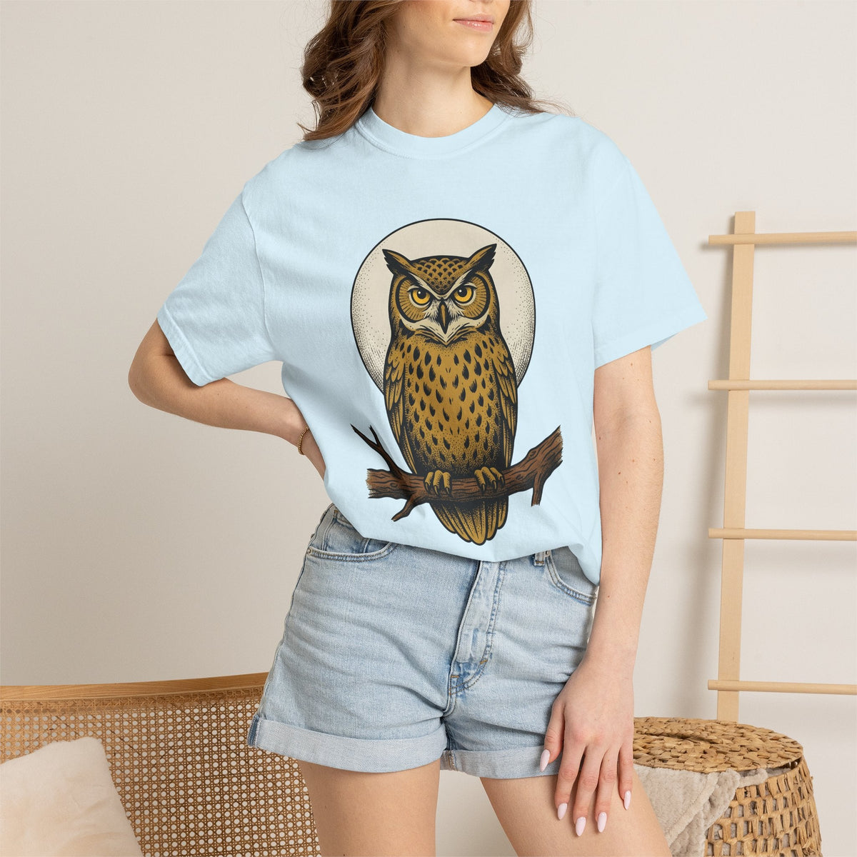 Owl Graphic Shirt Cute Animal Unisex Gift Vintage Tee product image 9