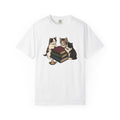 Kitten Stack Shirt Cat Bookworm Unisex Gift Hand Drawn Tee product image 1