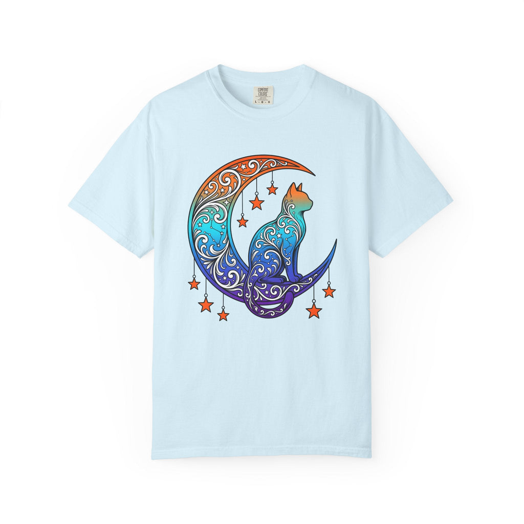 Celestial Cat Shirt Moon Unisex Gift Boho Tee Kitty T-Shirt product image 2