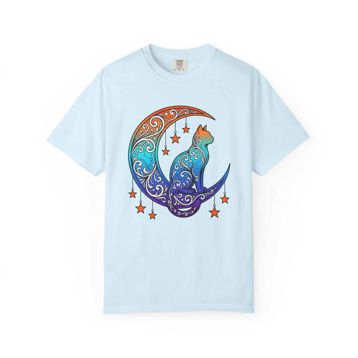 Celestial Cat Shirt Moon Unisex Gift Boho Tee Kitty T-Shirt product image 2