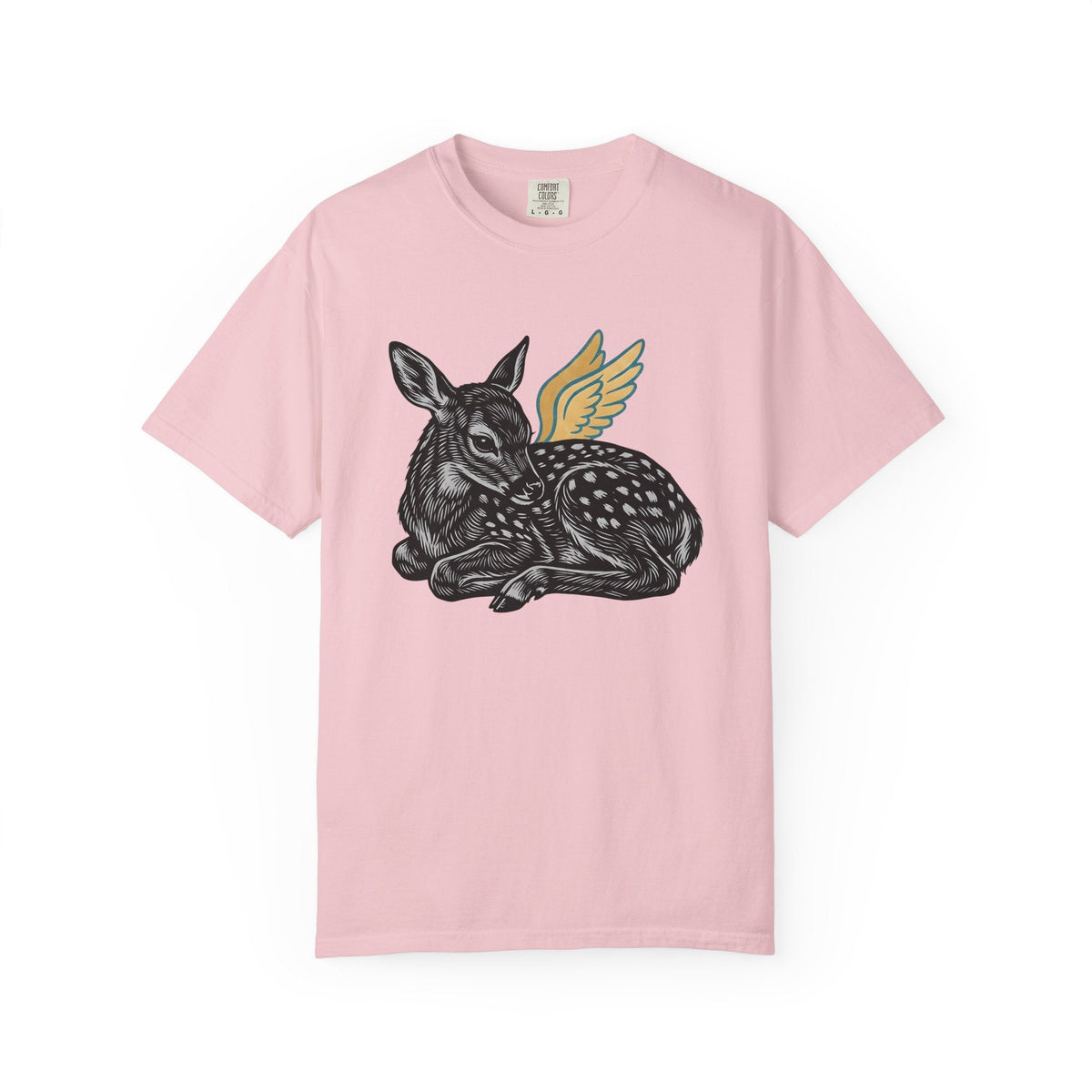 Fawn Shirt Animal Mythical Gift Women Linocut Tee Deer product image 3