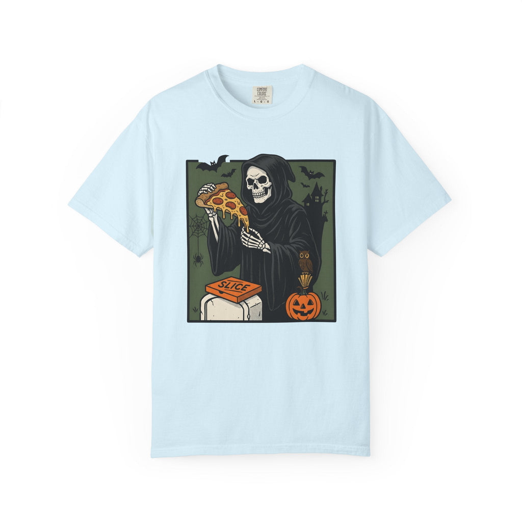 Death Skeleton Pizza Shirt Halloween Macabre Unisex Gift product image 2
