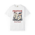 Ghost Santa Hat Shirt Christmas Humor Unisex Gift Vintage Tee Santa Hat T-Shirt
