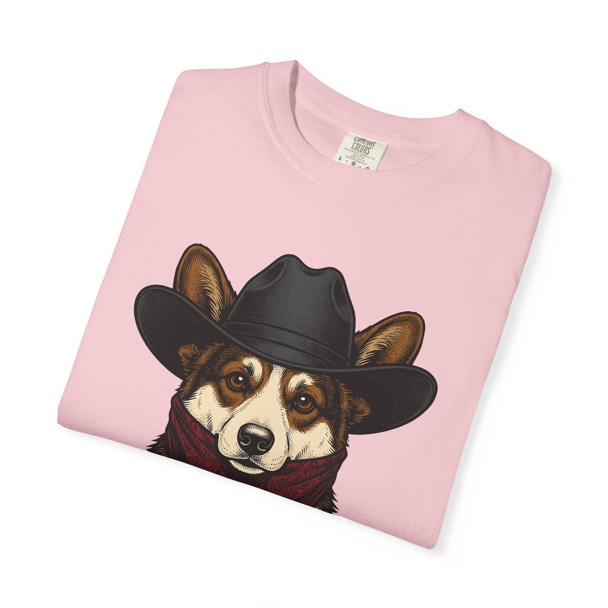 Corgi Cowboy Shirt Dog Western Unisex Gift Detailed Tee product image 11