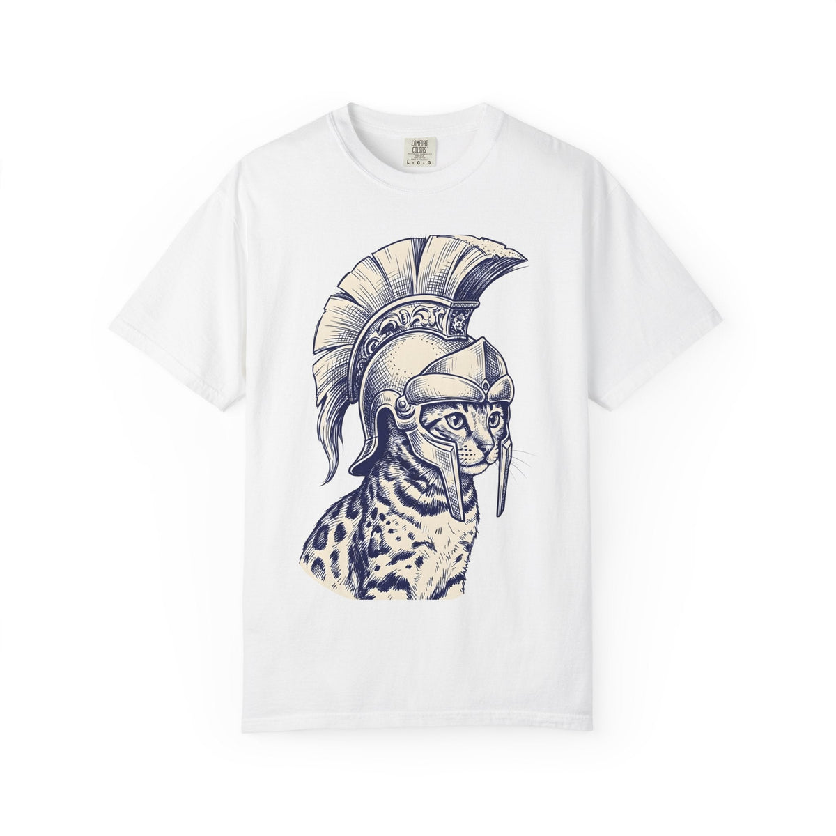 Warrior Cat Shirt Animal Unisex Gift Hand Drawn Tee Feral product image 1