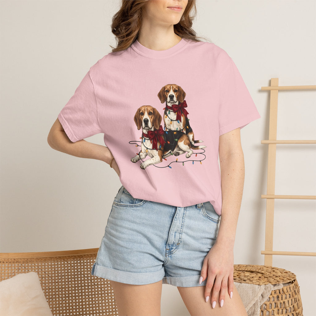 Beagle Dogs Shirt Dog Holiday Unisex Gift Realistic Tee product image 12