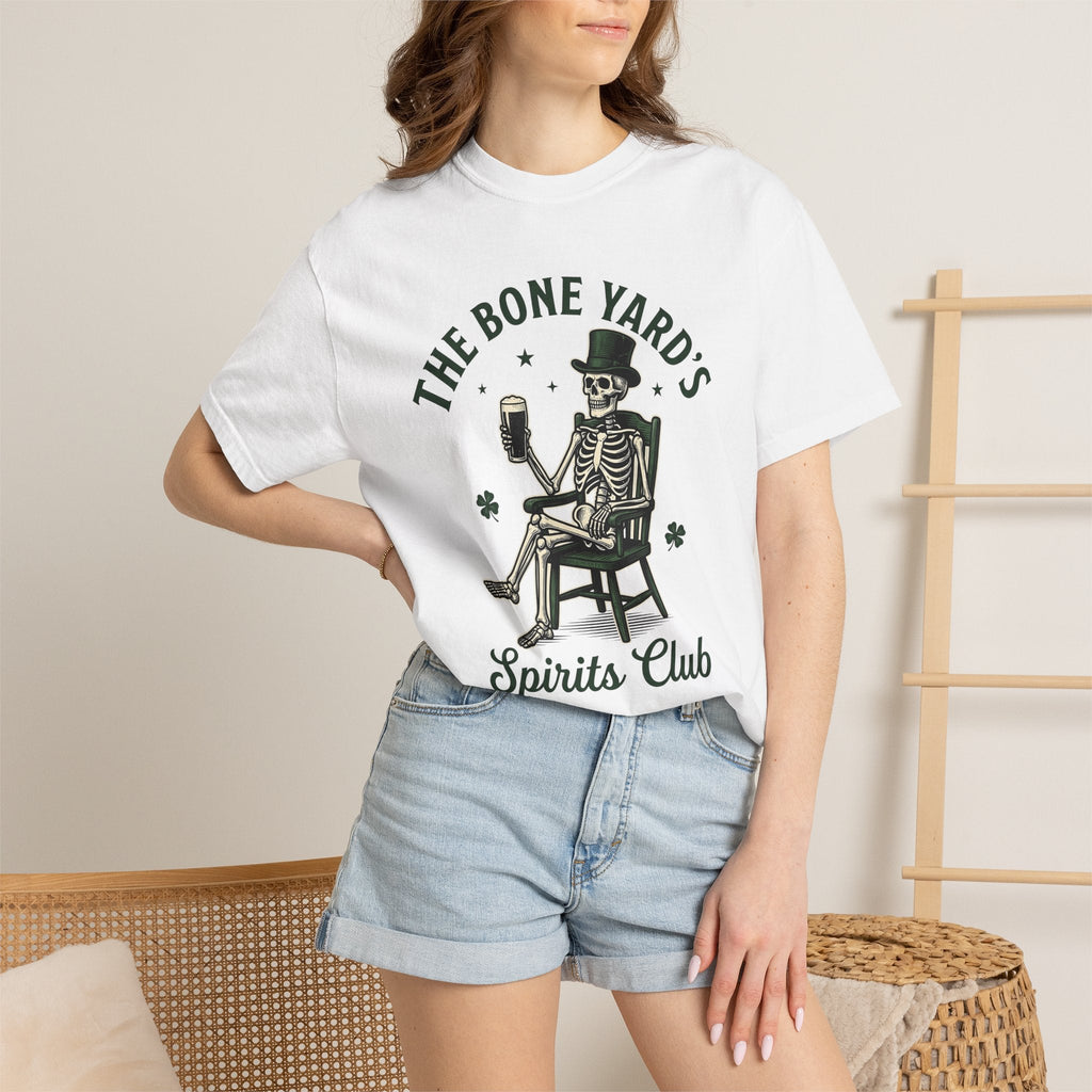 Skull Top Hat Shirt St Patrick's Day Tavern Gift Women Retro Tee Top Hat T-Shirt Irish Fan Vintage Tshirt Pub Graphic Sketch Ale Tshirt