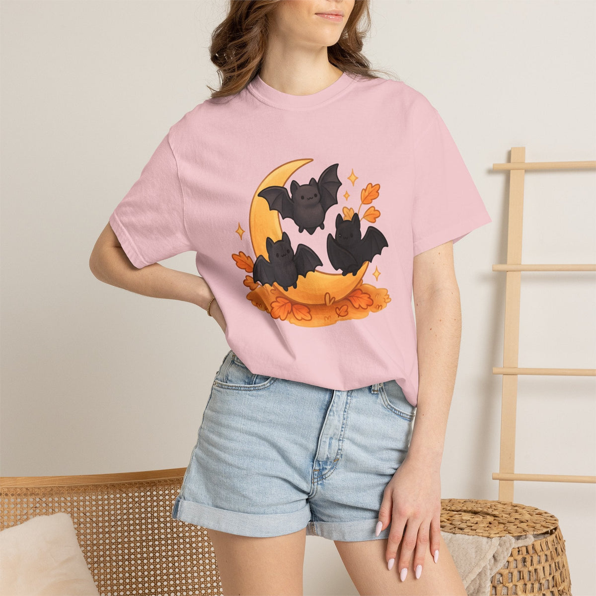 Cute Bats Shirt Halloween Autumn Unisex Gift Kawaii Tee product image 13