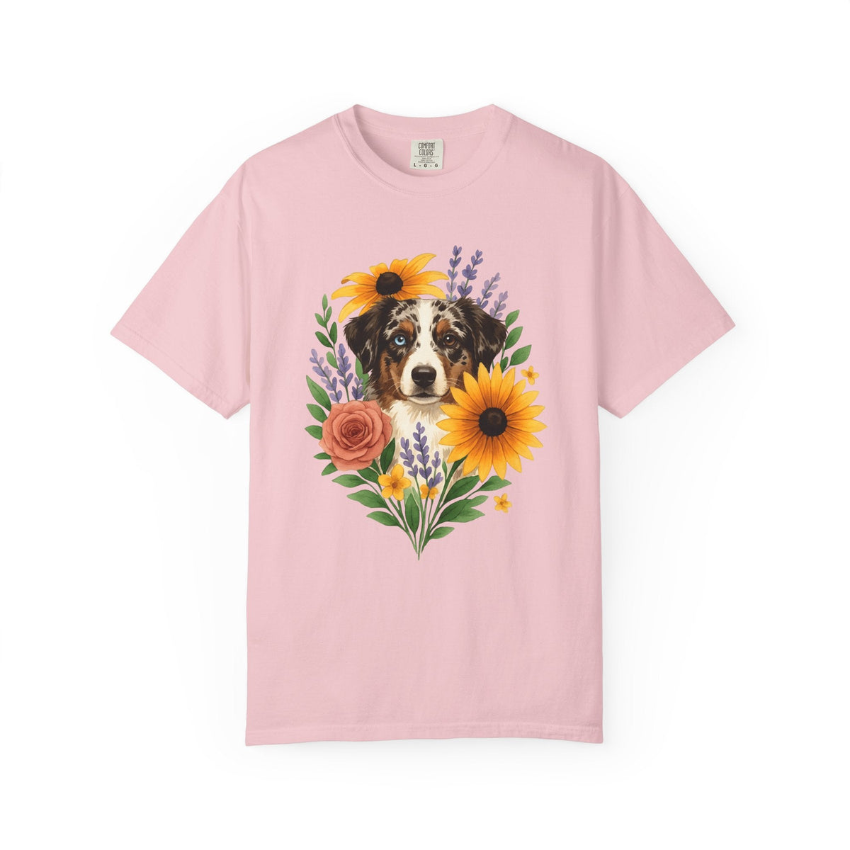 Aussie Breed Shirt Dog Bouquet Gift Women Painterly Tee product image 3