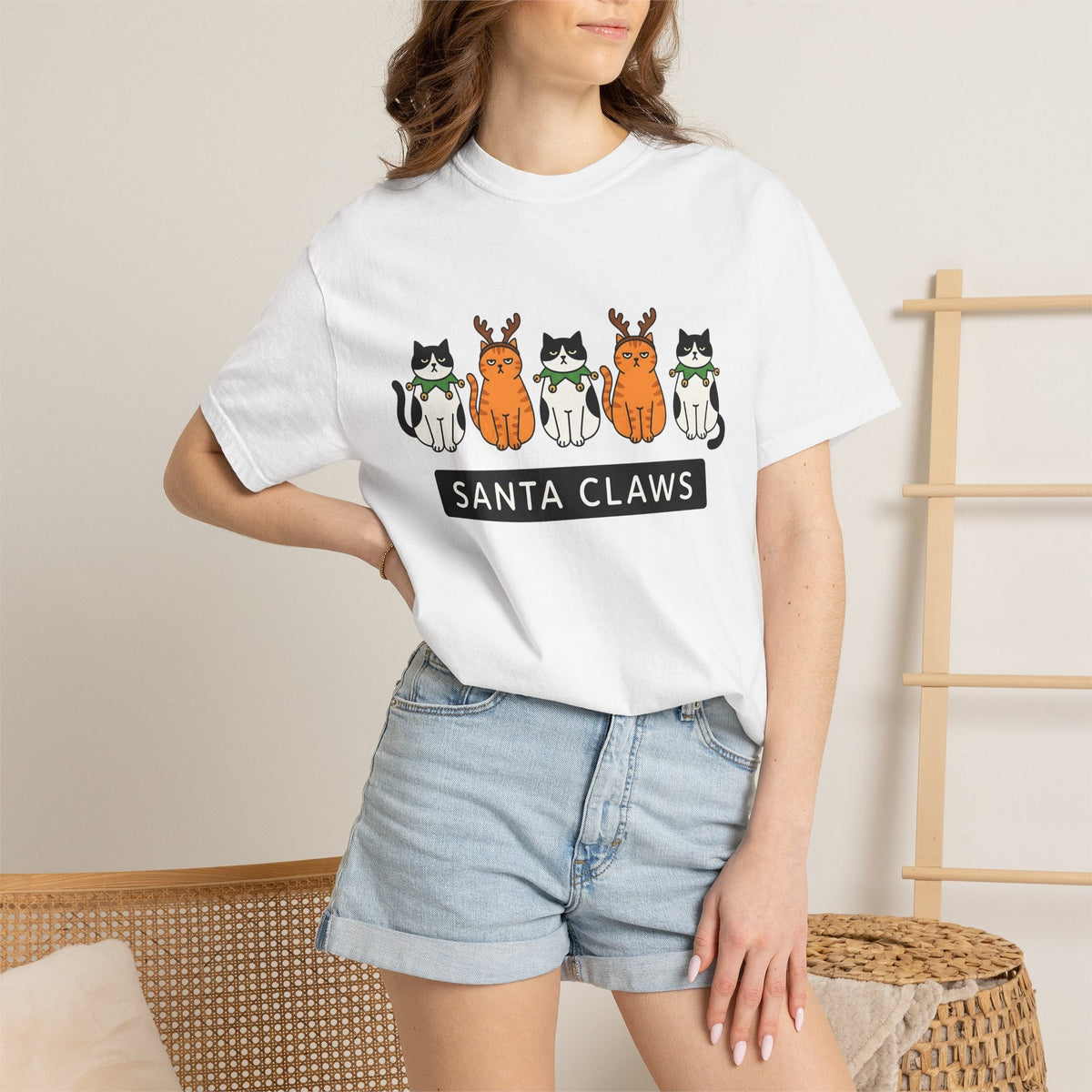 Holiday Cats Shirt Christmas Animal Unisex Gift Comic Tee product image 6