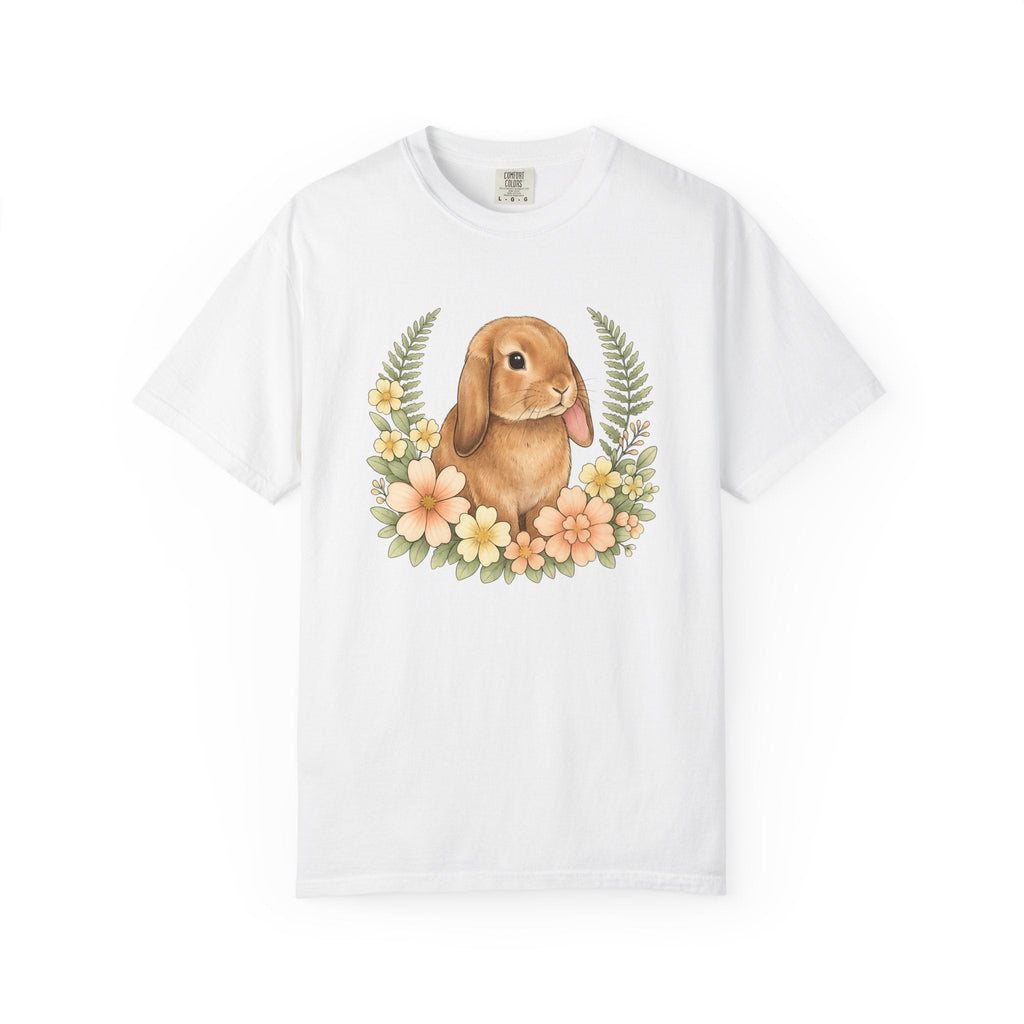Hare Floral Shirt Easter Critter Unisex Gift Cartoon Tee product image 1