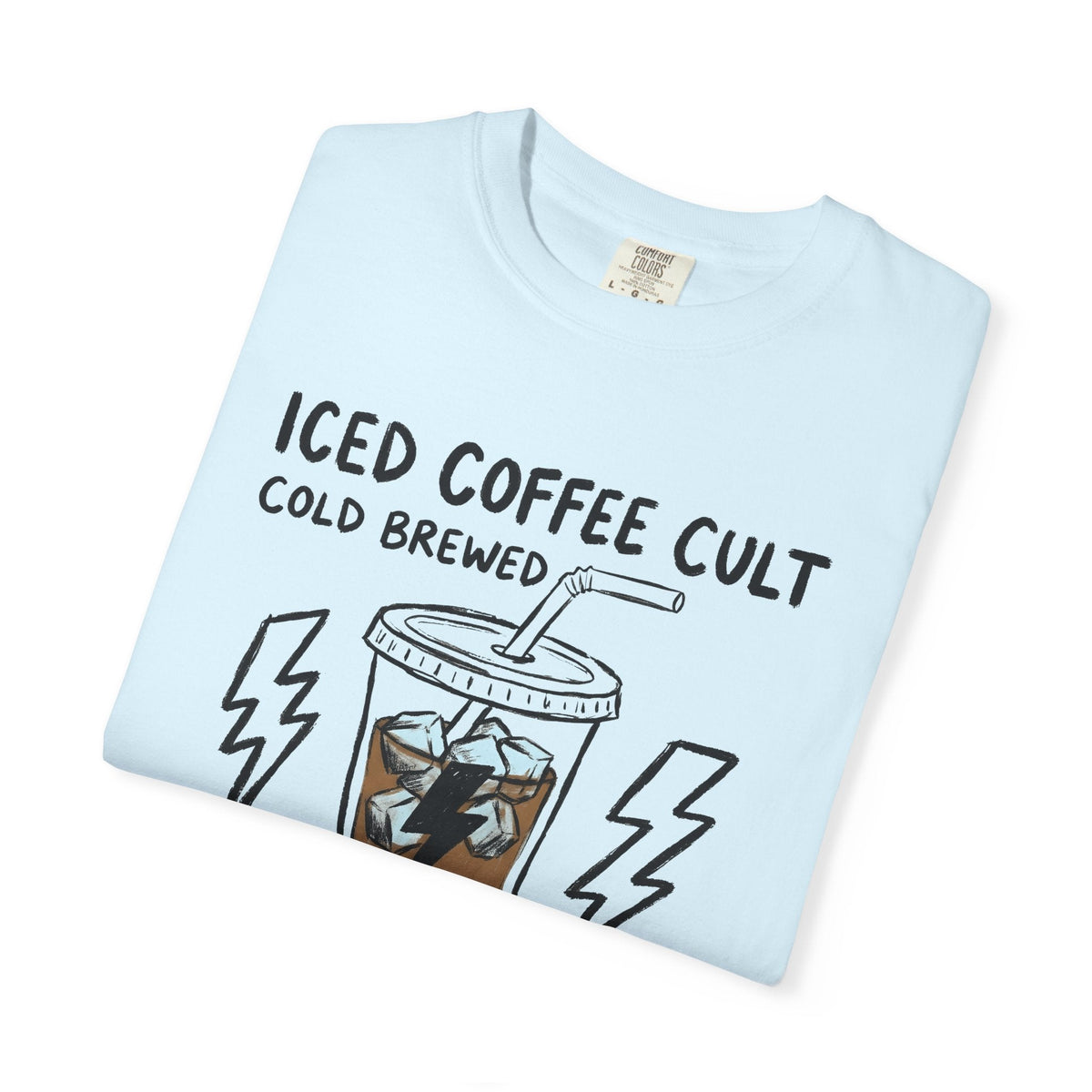 Cold Brew Cup Shirt Coffee Satire Unisex Gift Line Art Tee Cold Brew T-Shirt
