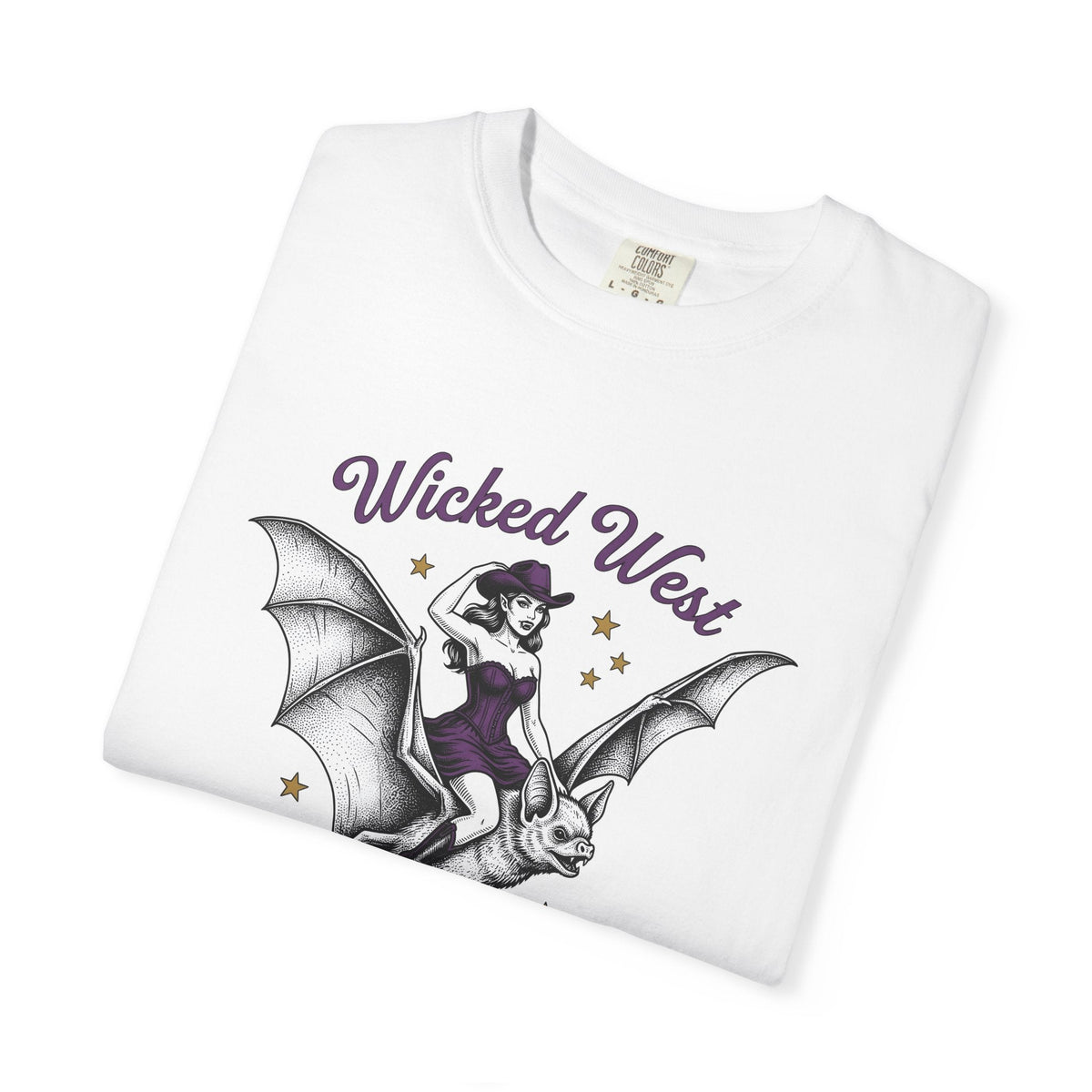 Cowgirl Bat Shirt Halloween Gothic Gift for Women Vintage product image 6