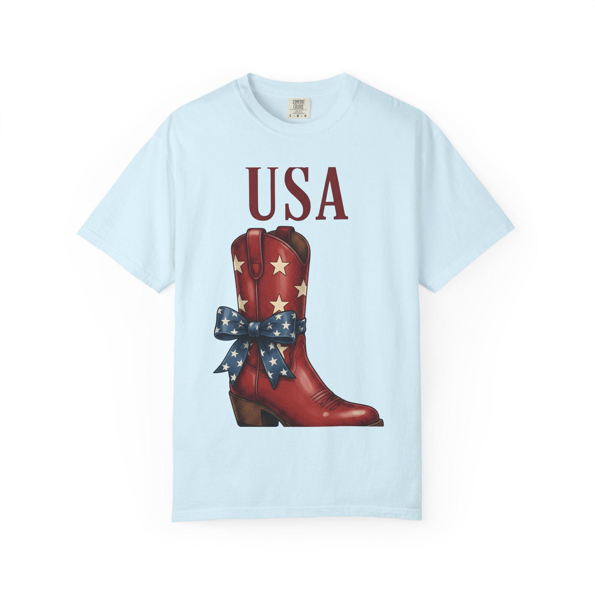 Western Boot Shirt America Cowboy Unisex Gift Retro Tee product image 2
