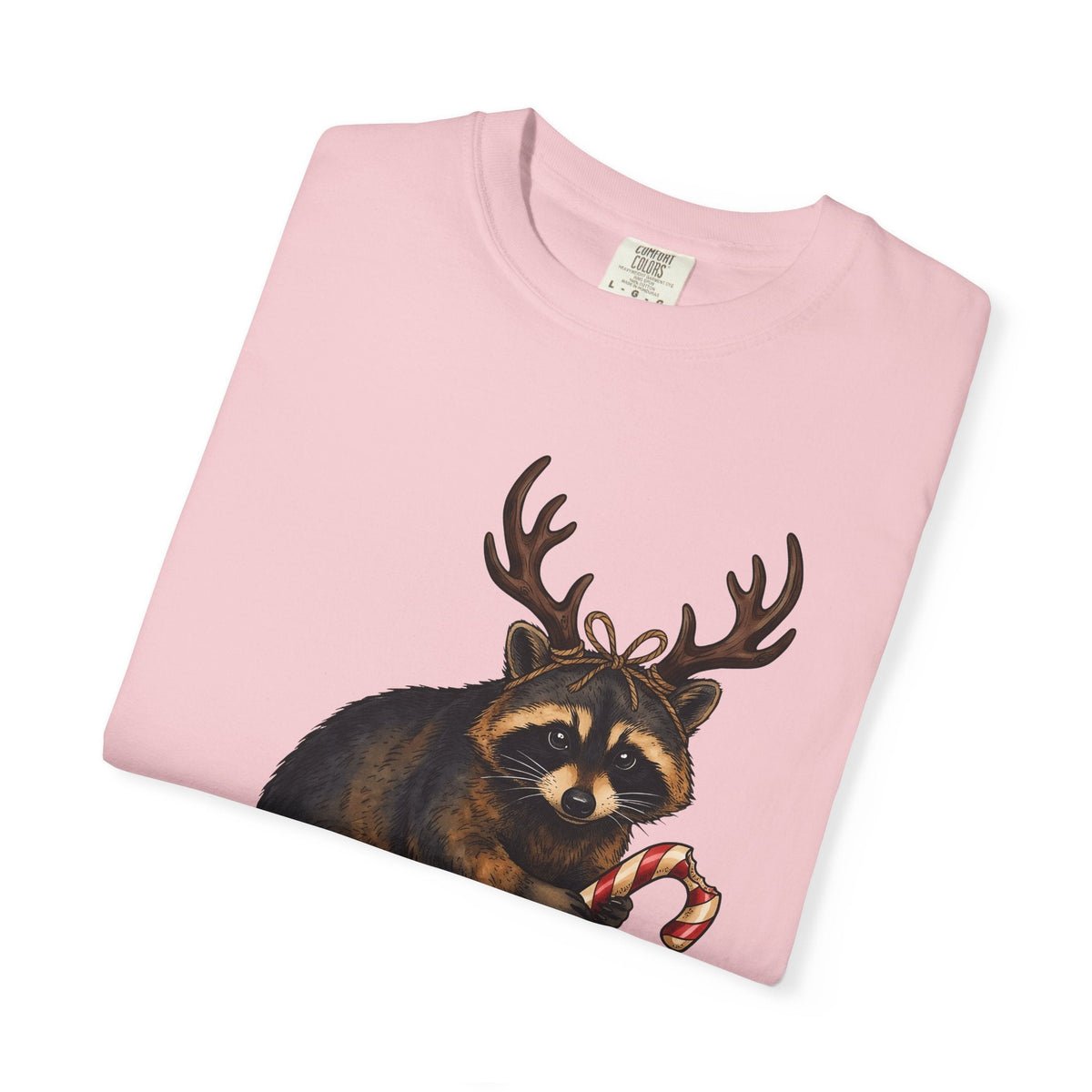 Raccoon Antlers Shirt Christmas Critter Unisex Gift Cartoon product image 11