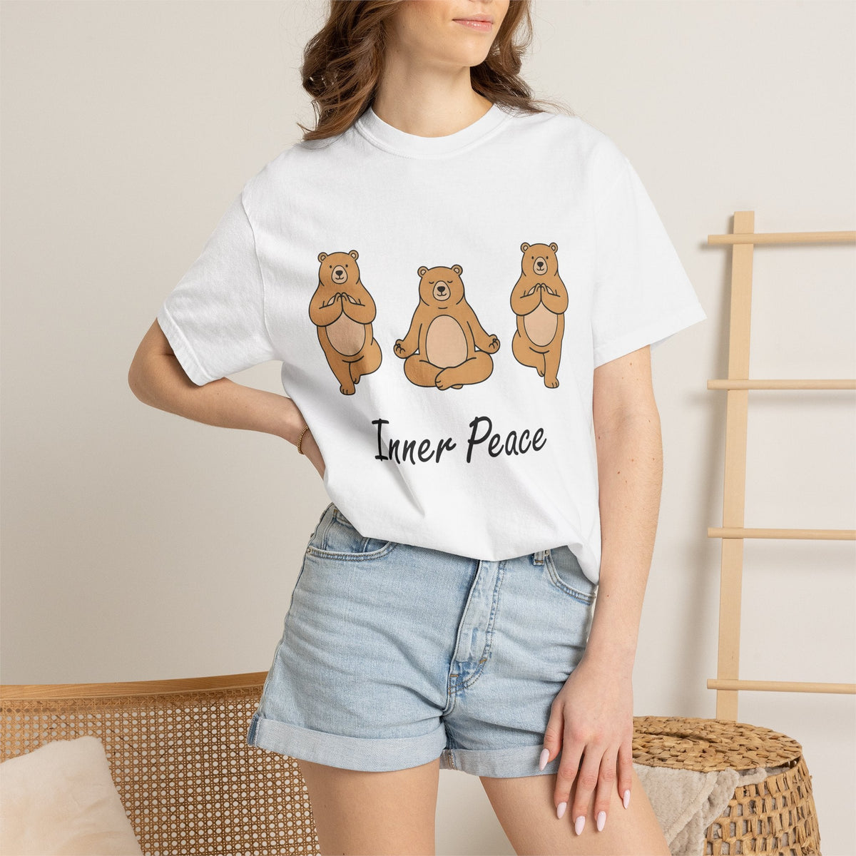 Meditation Bear Shirt Yoga Wildlife Unisex Gift Kawaii Tee product image 6
