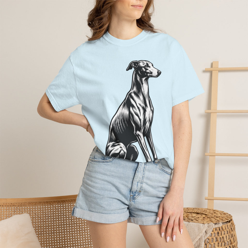 Greyhound Dog Shirt Pet Unisex Gift Woodcut Tee Whippet product image 9