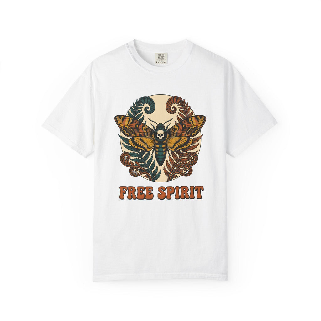 Moth Skull Shirt Boho Chic Gothic Unisex Gift Psychedelic product image 1