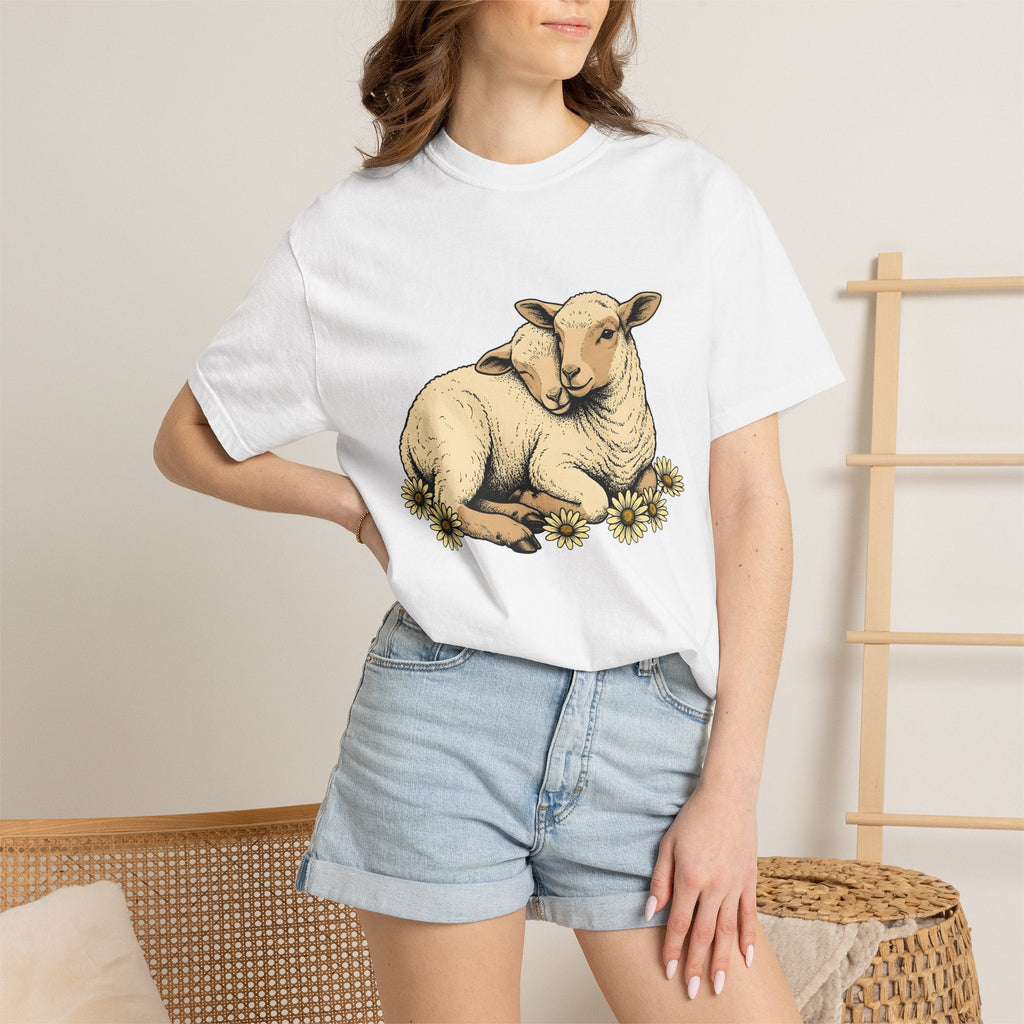 Young Lambs Shirt Easter Pets Unisex Gift Line Art Tee Lamb product image 6