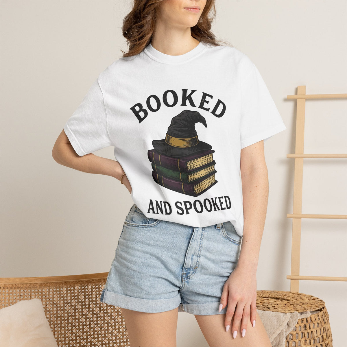 Witch Hat Tomes Shirt Halloween Texts Unisex Gift Classic Tee Spellbook T-Shirt