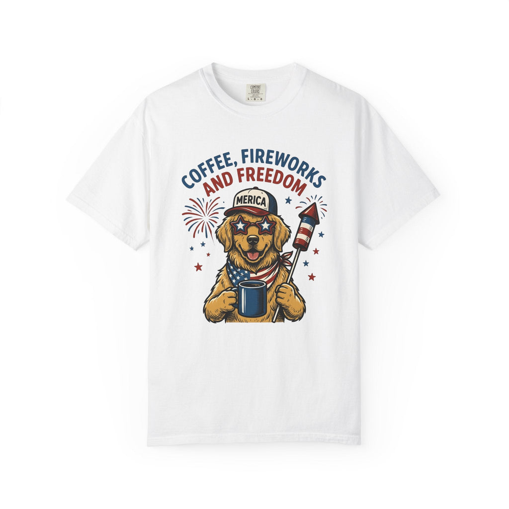 Golden Retriever Shirt 4th Of July Dog Unisex Gift Cartoon product image 1