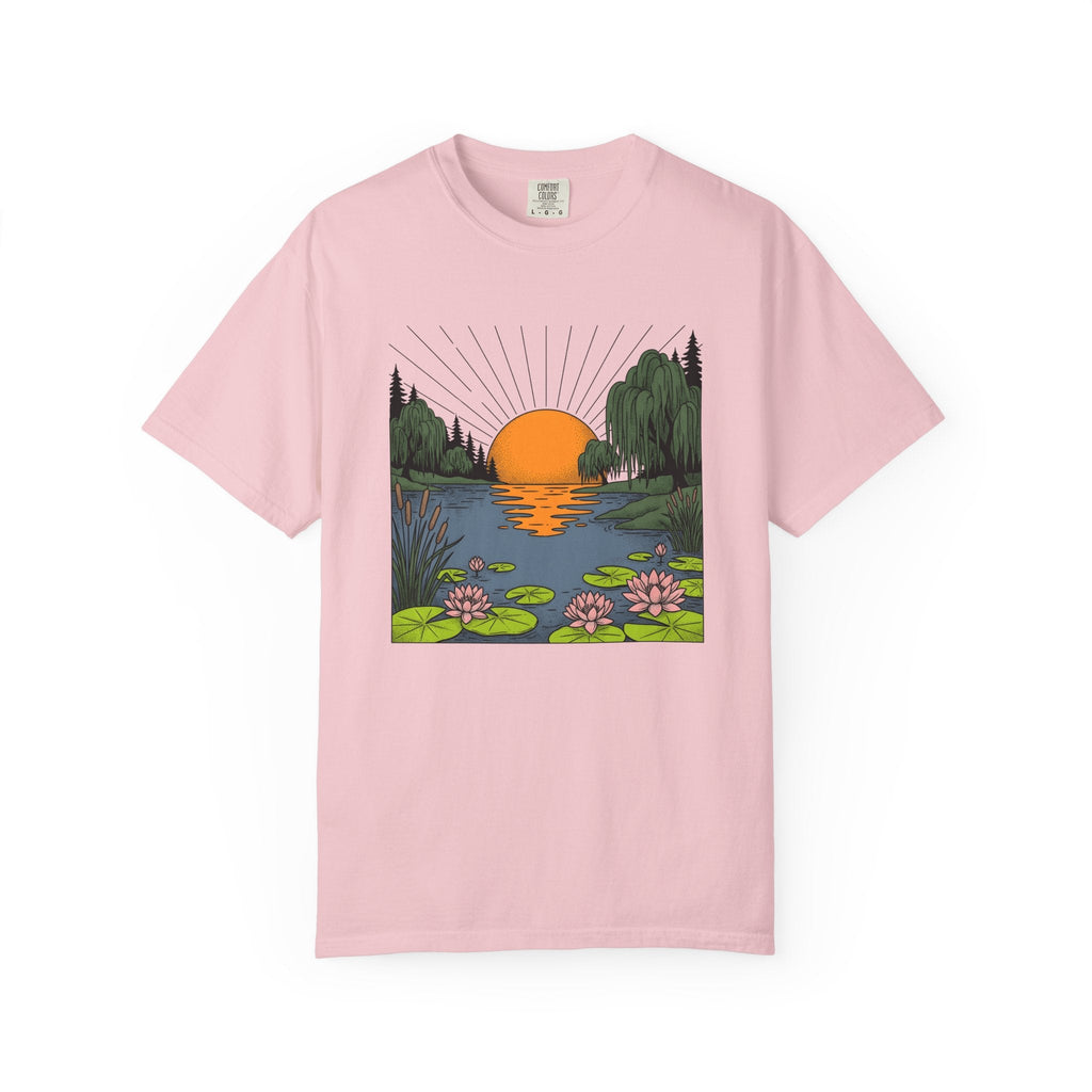 Twilight Lake Scene Shirt Nature Wildlife Gift Women Garden product image 3