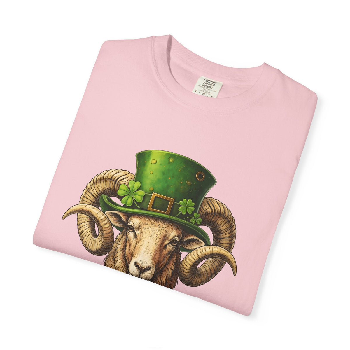 Ram Leprechaun Hat Shirt St Patrick's Day Creatures Unisex Gift Old School Tee