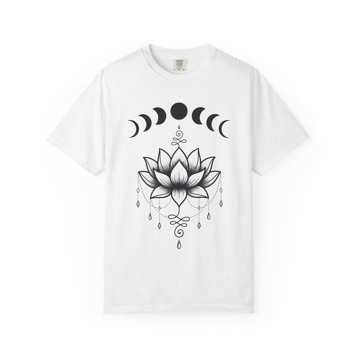 Lotus Flower Shirt Boho Chic Spiritual Unisex Gift Line Art product image 1