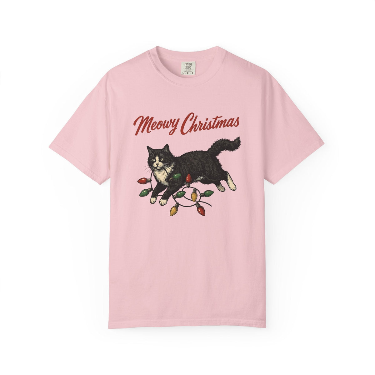 Black Kitty Shirt Christmas Animal Unisex Gift Sketch Tee product image 3