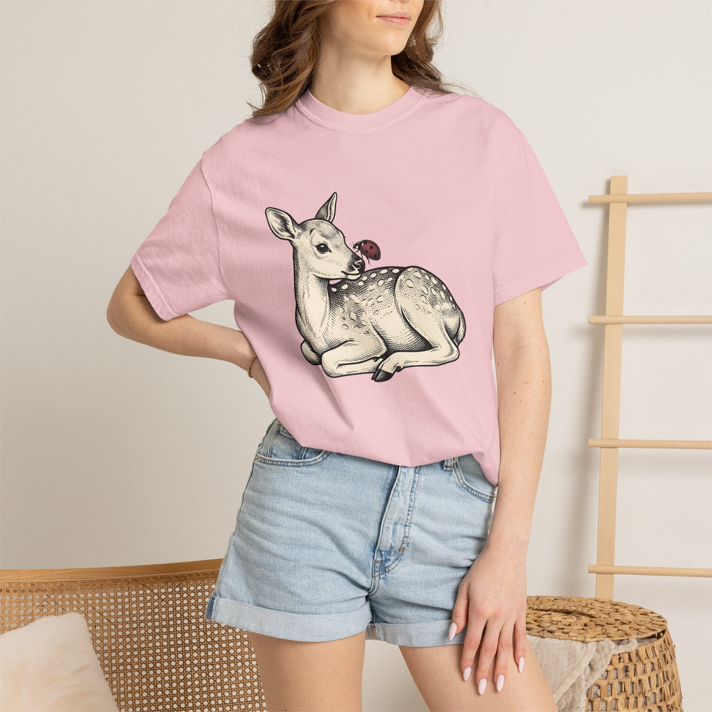Fawn Graphic Shirt Animals Nature Unisex Gift Hand Drawn product image 12