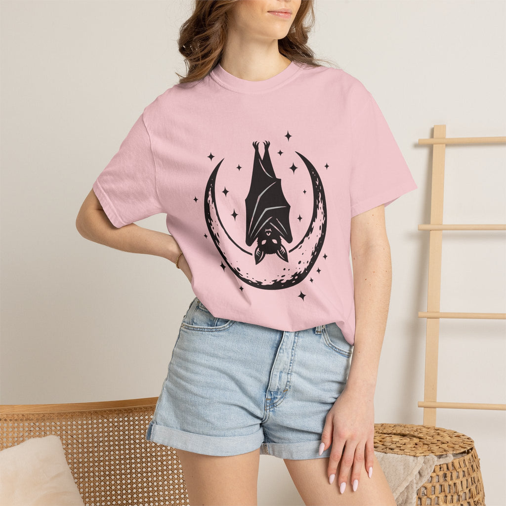 Bat Moon Shirt Boho Chic Space Unisex Gift Eerie Tee Lunar product image 12