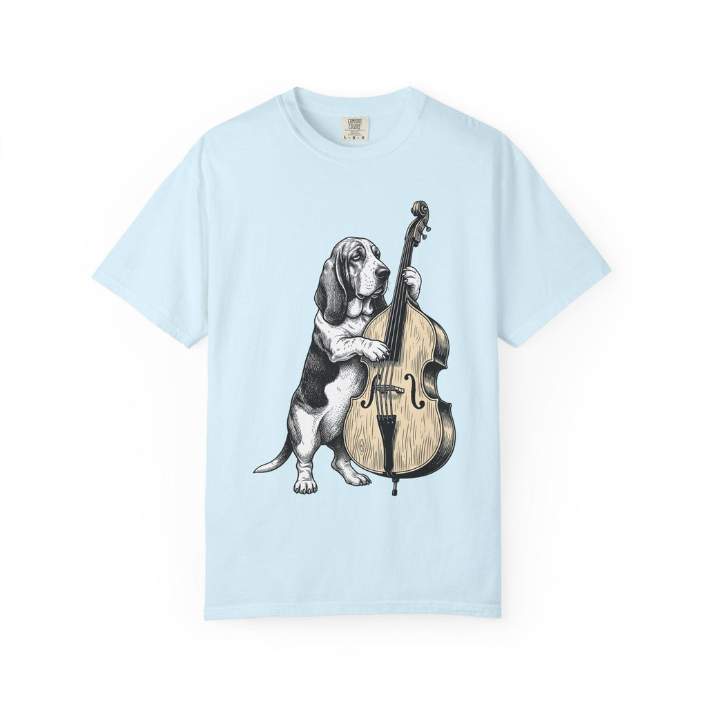 Basset Hound Shirt Dog Music Unisex Gift Hand Drawn Tee product image 2