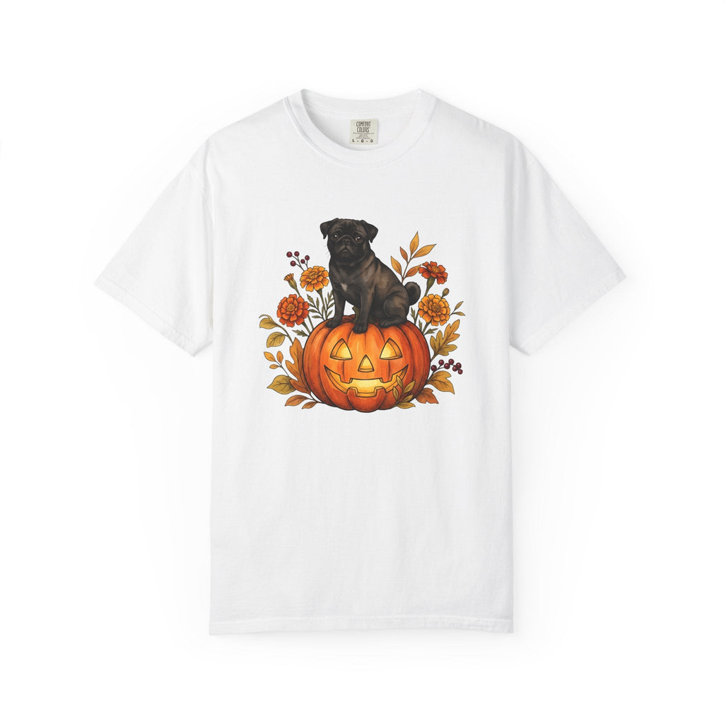 Pug Pumpkin Shirt Halloween Canine Fan Unisex Gift Old product image 1