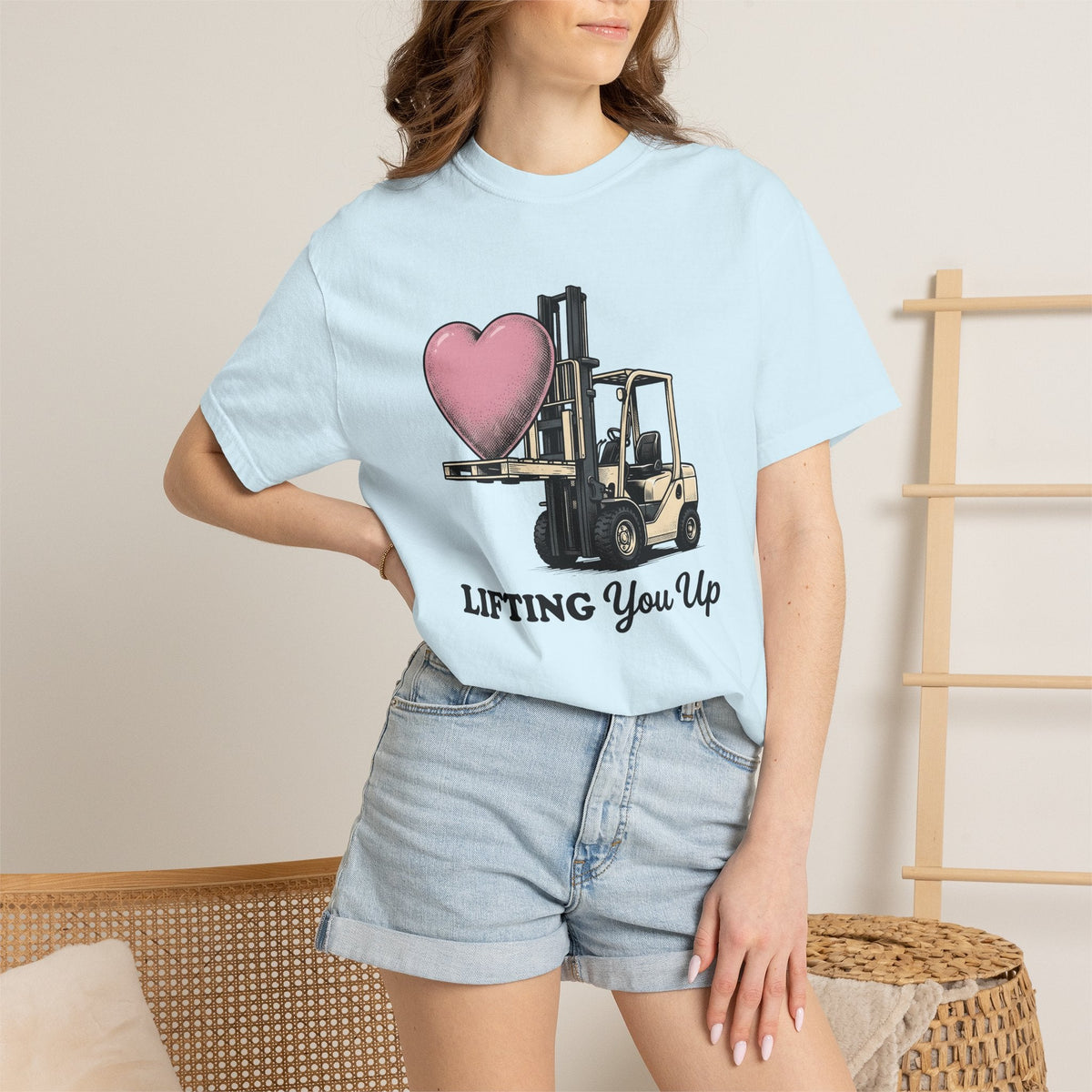 Forklift Love Shirt Valentines Day Romance Unisex Gift product image 9