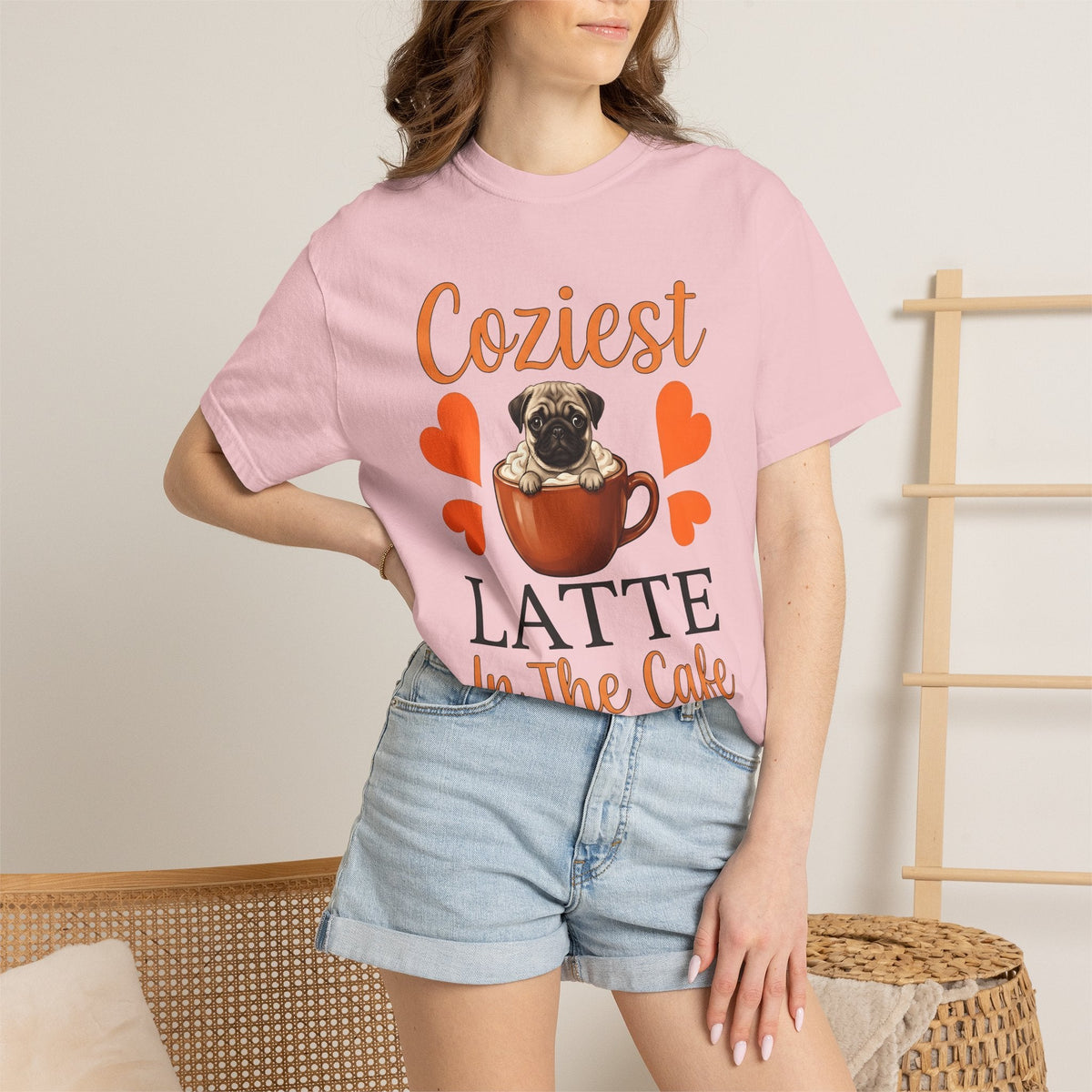 Pug Coffee Cup Shirt Dog Coffee Unisex Gift Cute Tee Coffee Mug T-Shirt Dog Fan